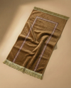 tapis de prière bab mansour marron clair maroc