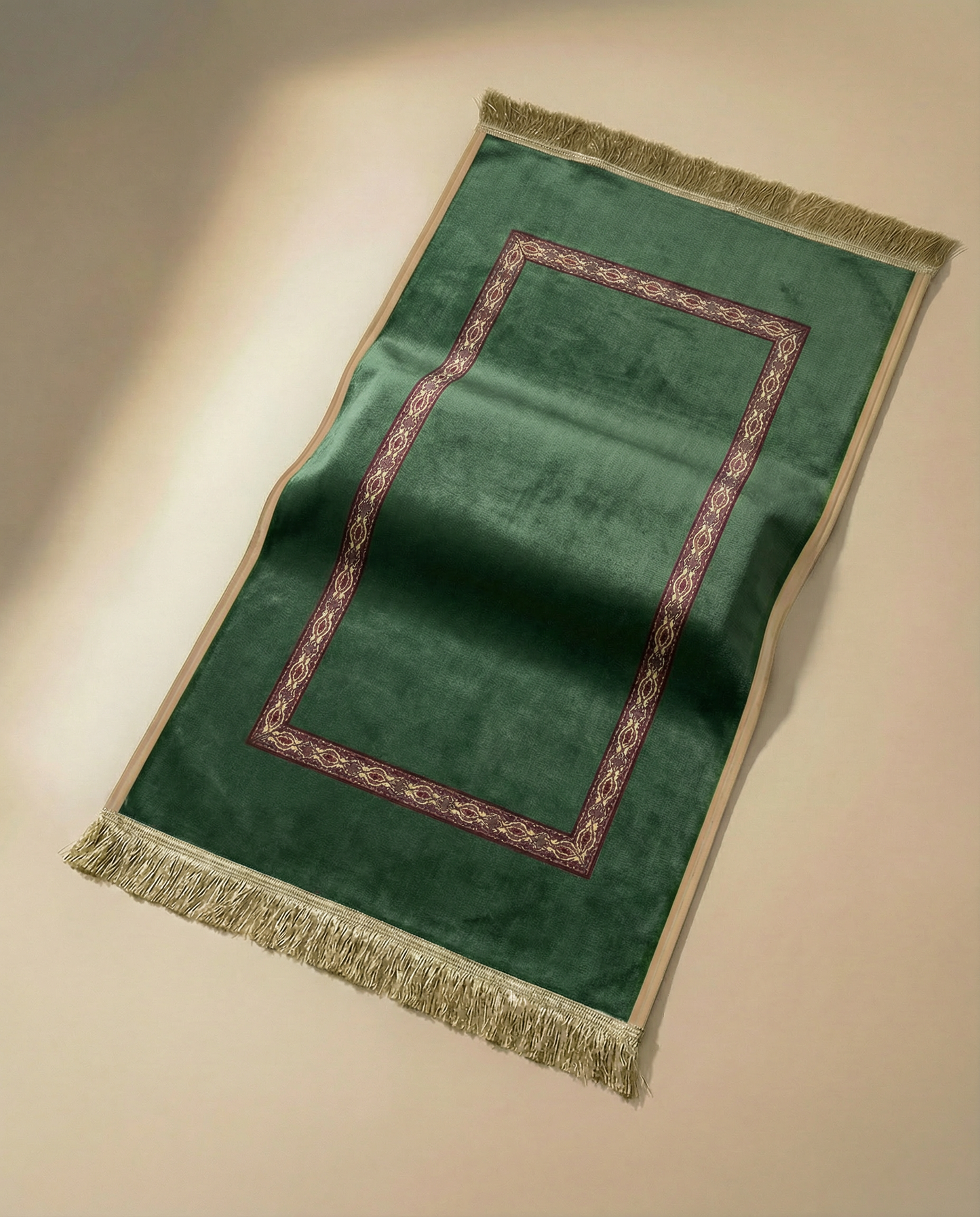 tapis de prière médical vert olive épais 4cm maroc