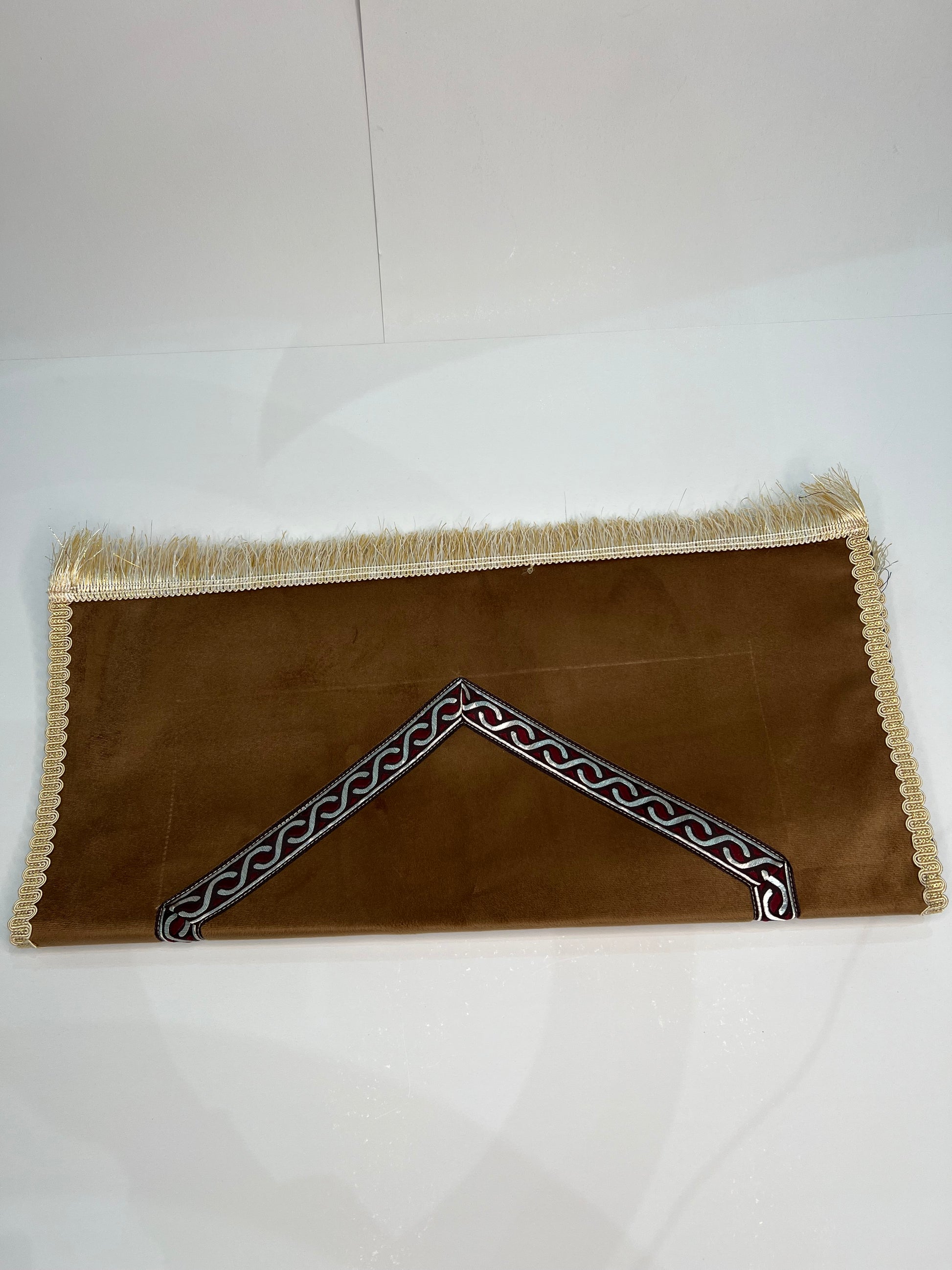 tapis de prière bab mansour marron foncé maroc