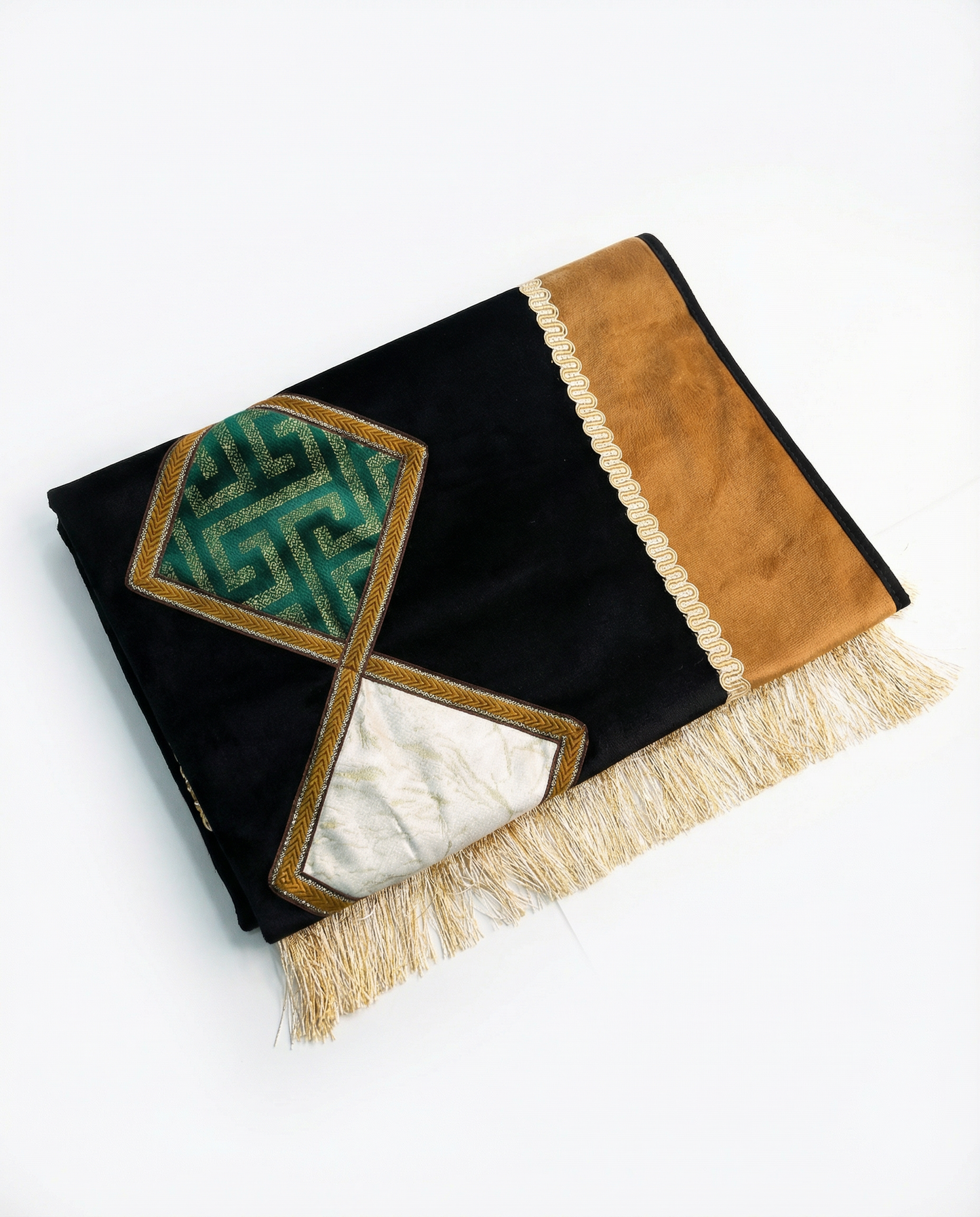 tapis de prière bab mansour grenat velours maroc