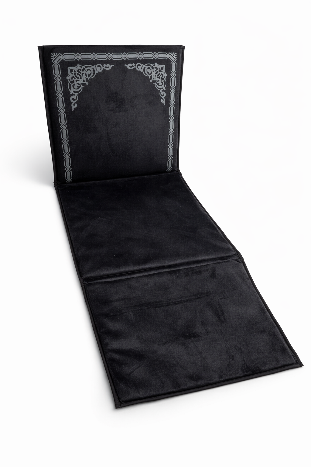 tapis avec dossier intégré noir velours maroc
