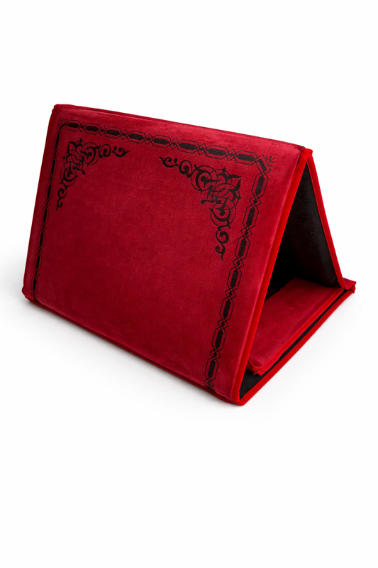 tapis de prière avec dossier grenat maroc