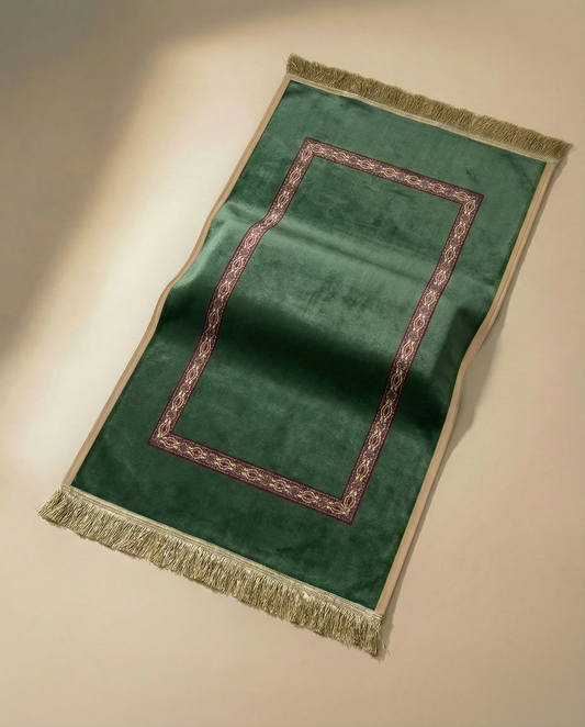 tapis de prière médical vert olive épais 4cm maroc