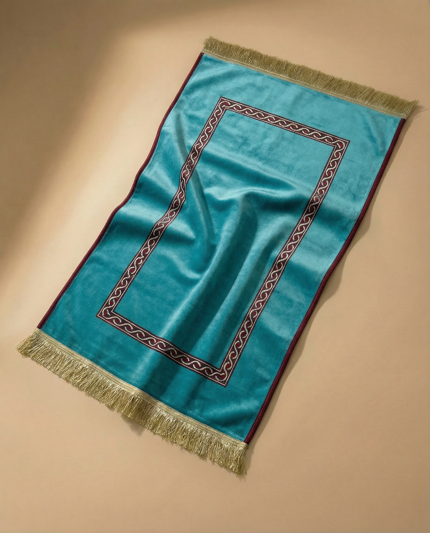 tapis de prière bab mansour turquoise clair maroc