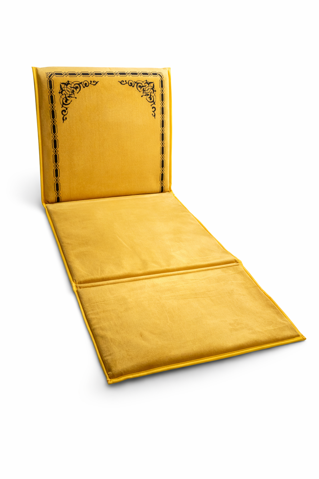 tapis avec dossier intégré jaune velours maroc