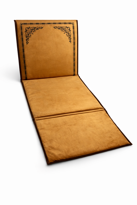 tapis avec dossier intégré orange velours maroc
