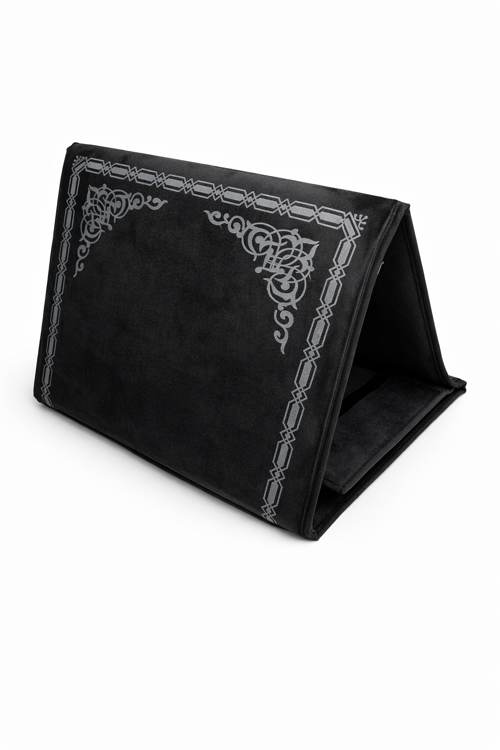 tapis de prière avec dossier noir maroc
