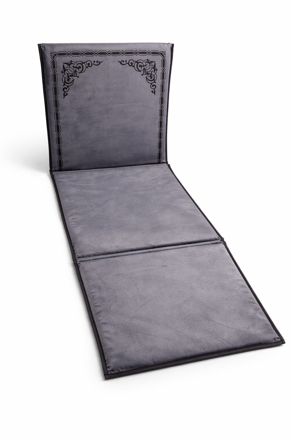 tapis avec dossier intégré gris velours maroc

