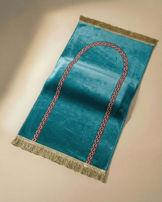 tapis de prière médical turquoise clair épais 4cm maroc