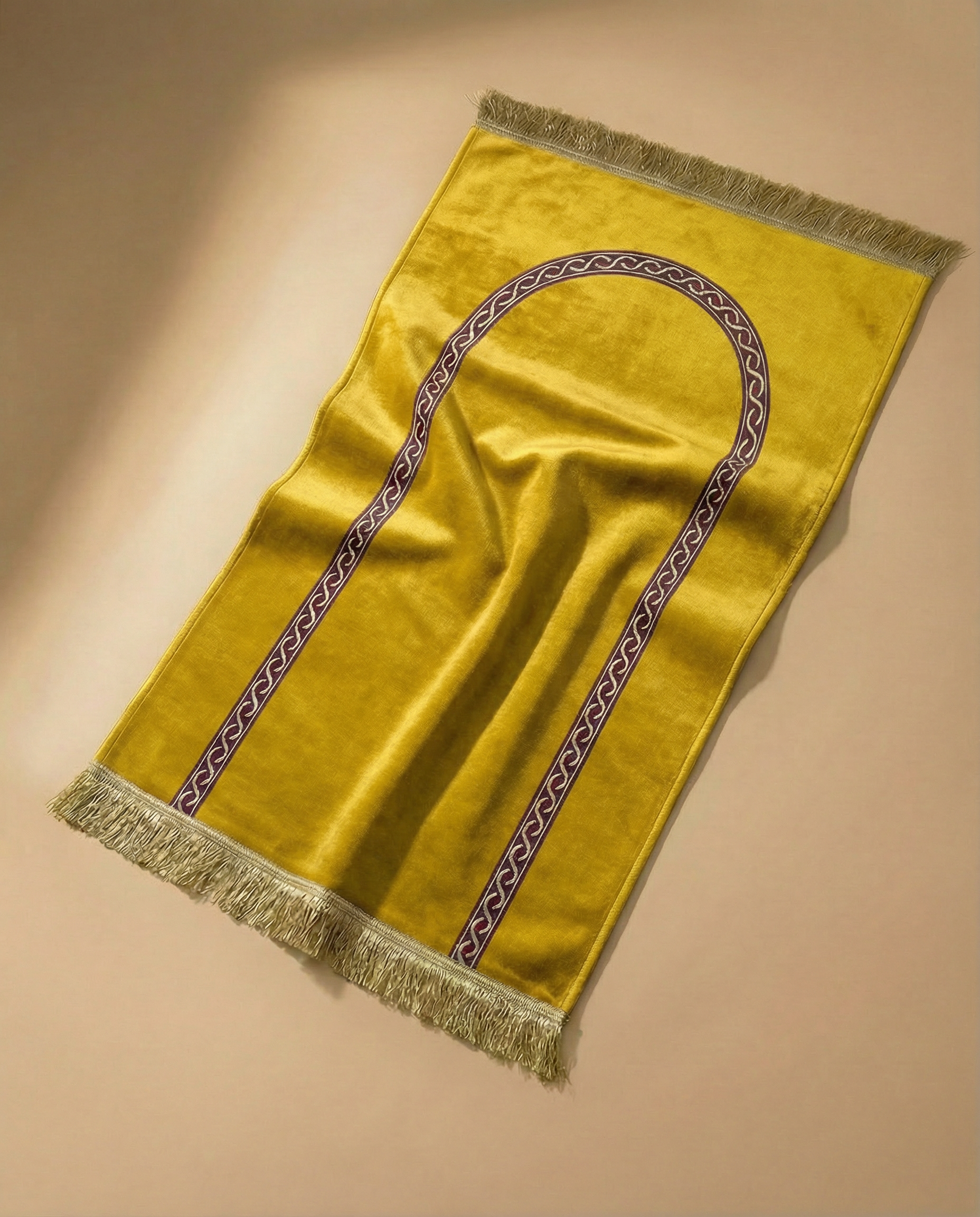 tapis de prière bab mansour jaune maroc