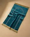 tapis de prière bab mansour turquoise foncé maroc