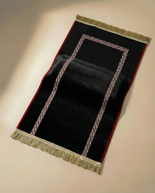 tapis de prière médical noir épais 4cm maroc